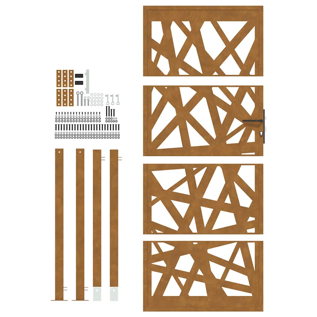 Zahradní branka 105x205 cm klimaticky odolný ocel design lehkou