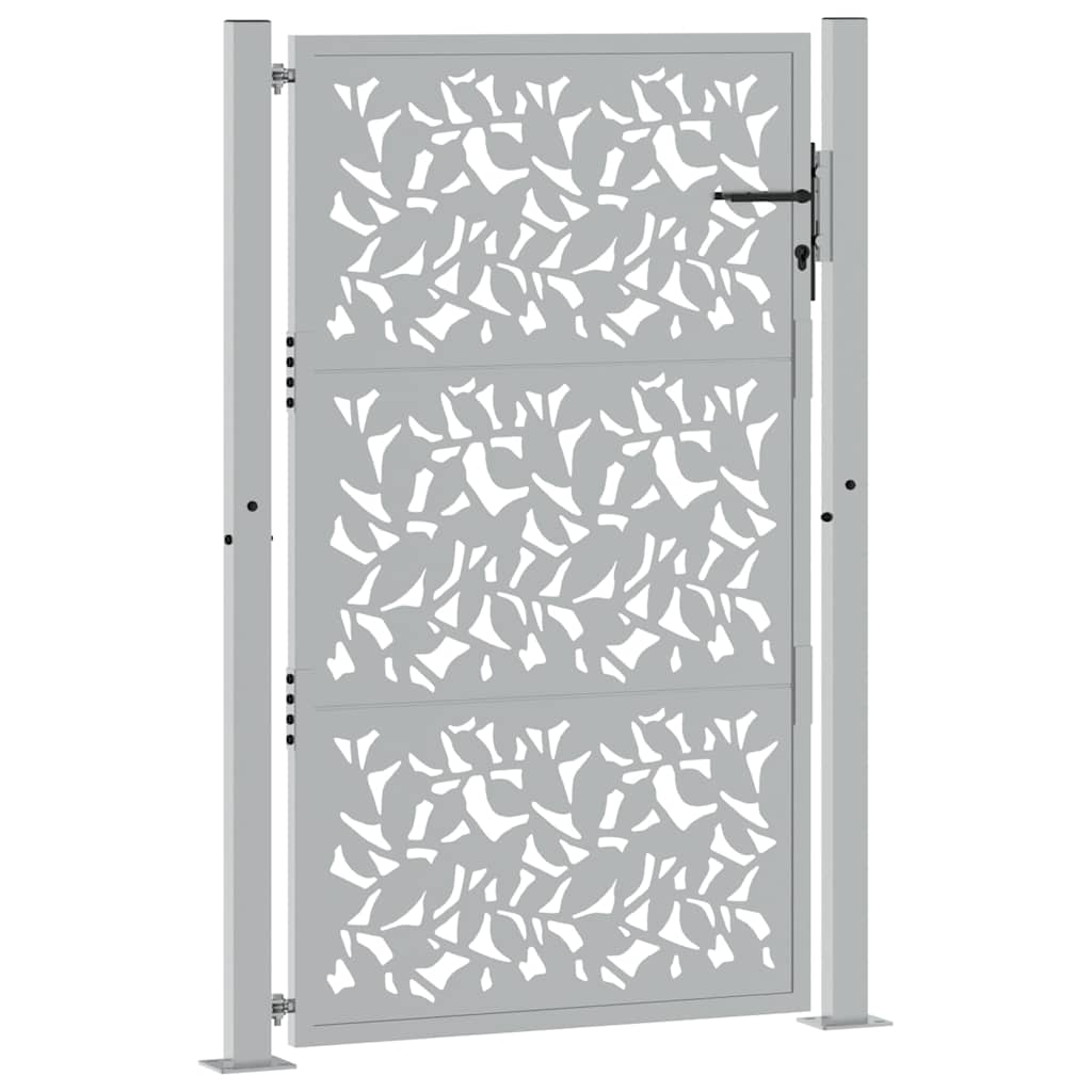 Zahradní branka 105x155 cm klimaticky odolný ocel design listů