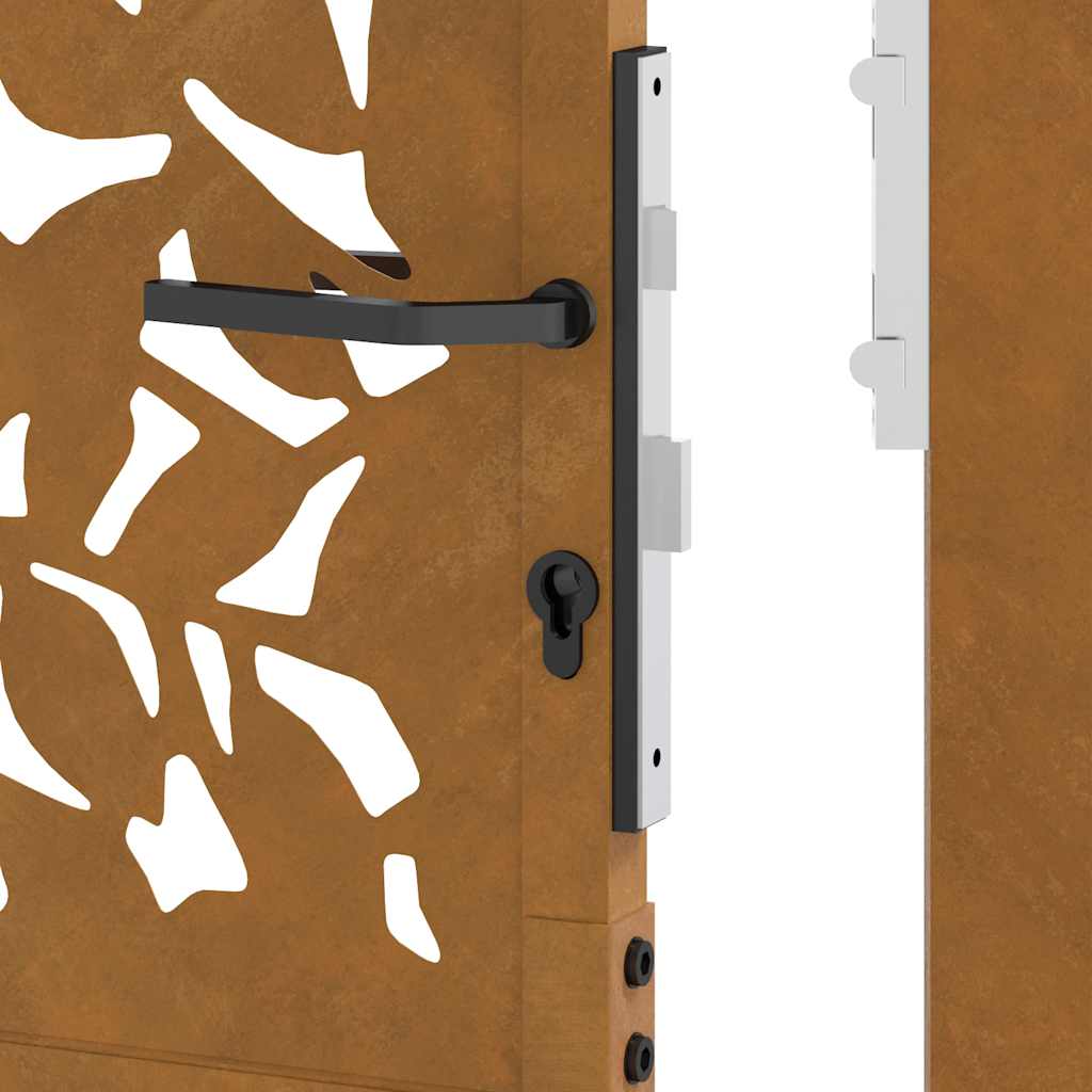 Zahradní branka 105x155 cm klimaticky odolný ocel design listů