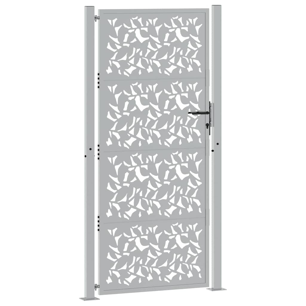 Zahradní branka 105x205 cm klimaticky odolný ocel design listů