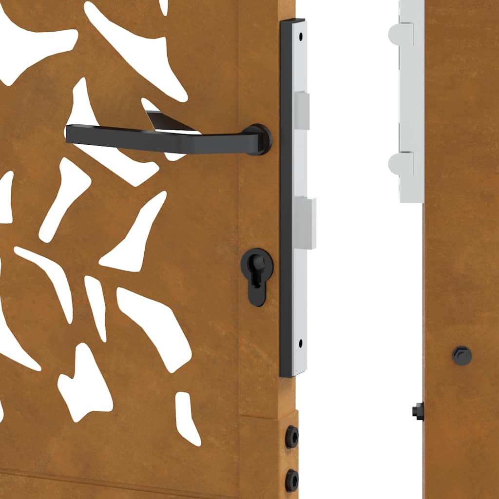 Zahradní branka 105x205 cm klimaticky odolný ocel design listů
