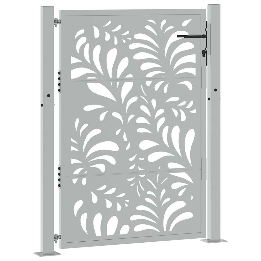 Zahradní branka 105x130 cm klimaticky odolný ocel design vlnek