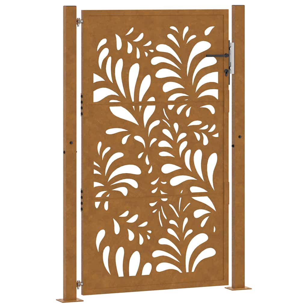 Zahradní branka 105x155 cm klimaticky odolný ocel design vlnek