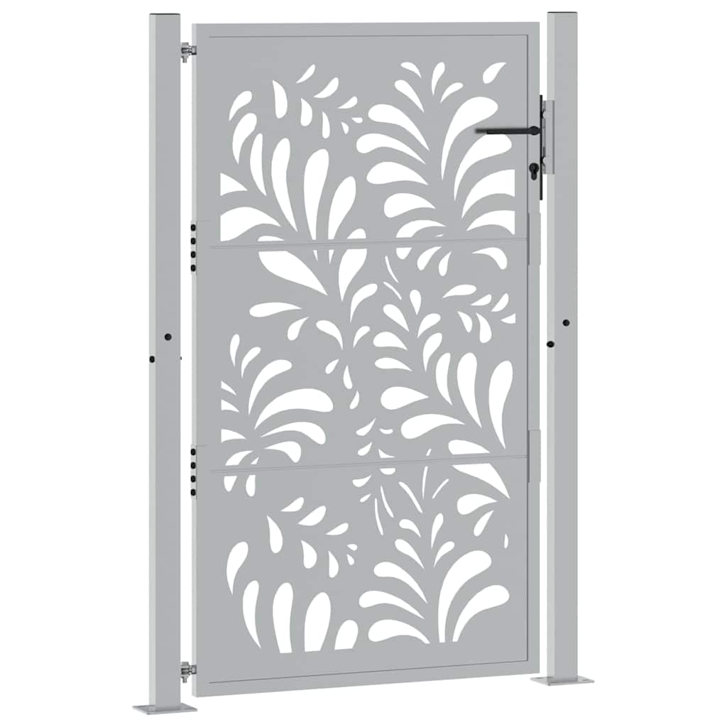 Zahradní branka 105x155 cm klimaticky odolný ocel design vlnek