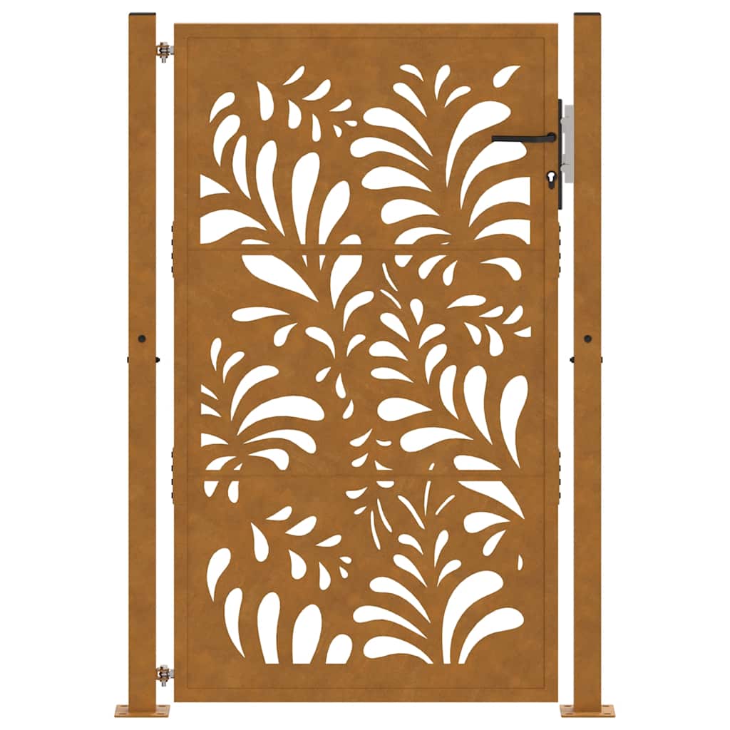 Zahradní branka 105x155 cm klimaticky odolný ocel design vlnek