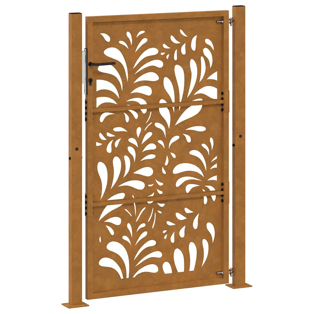 Zahradní branka 105x155 cm klimaticky odolný ocel design vlnek