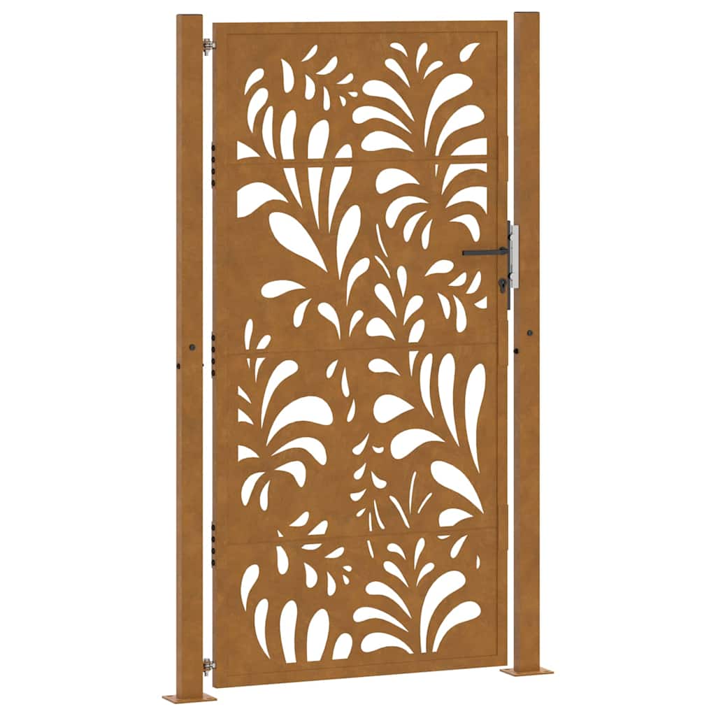 Zahradní branka 105x180 cm klimaticky odolný ocel design vlnek