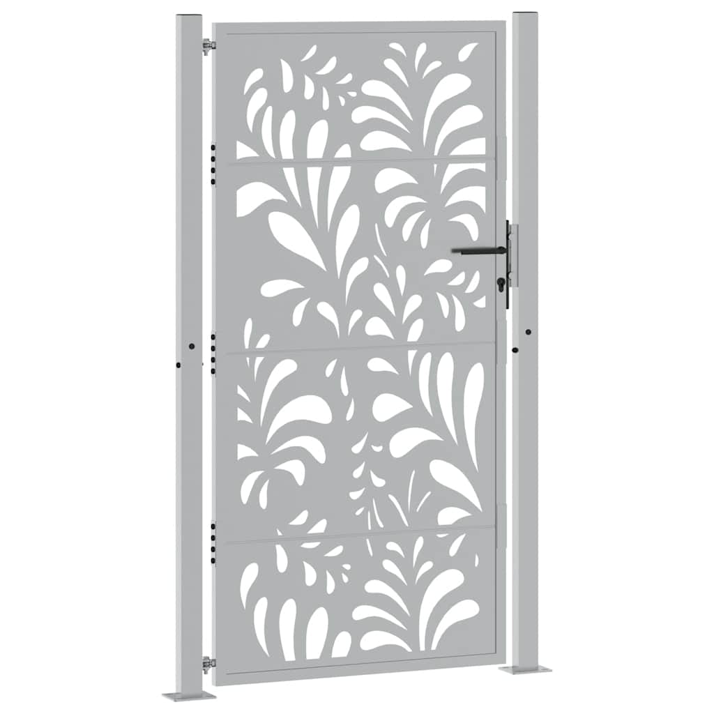 Zahradní branka 105x180 cm klimaticky odolný ocel design vlnek