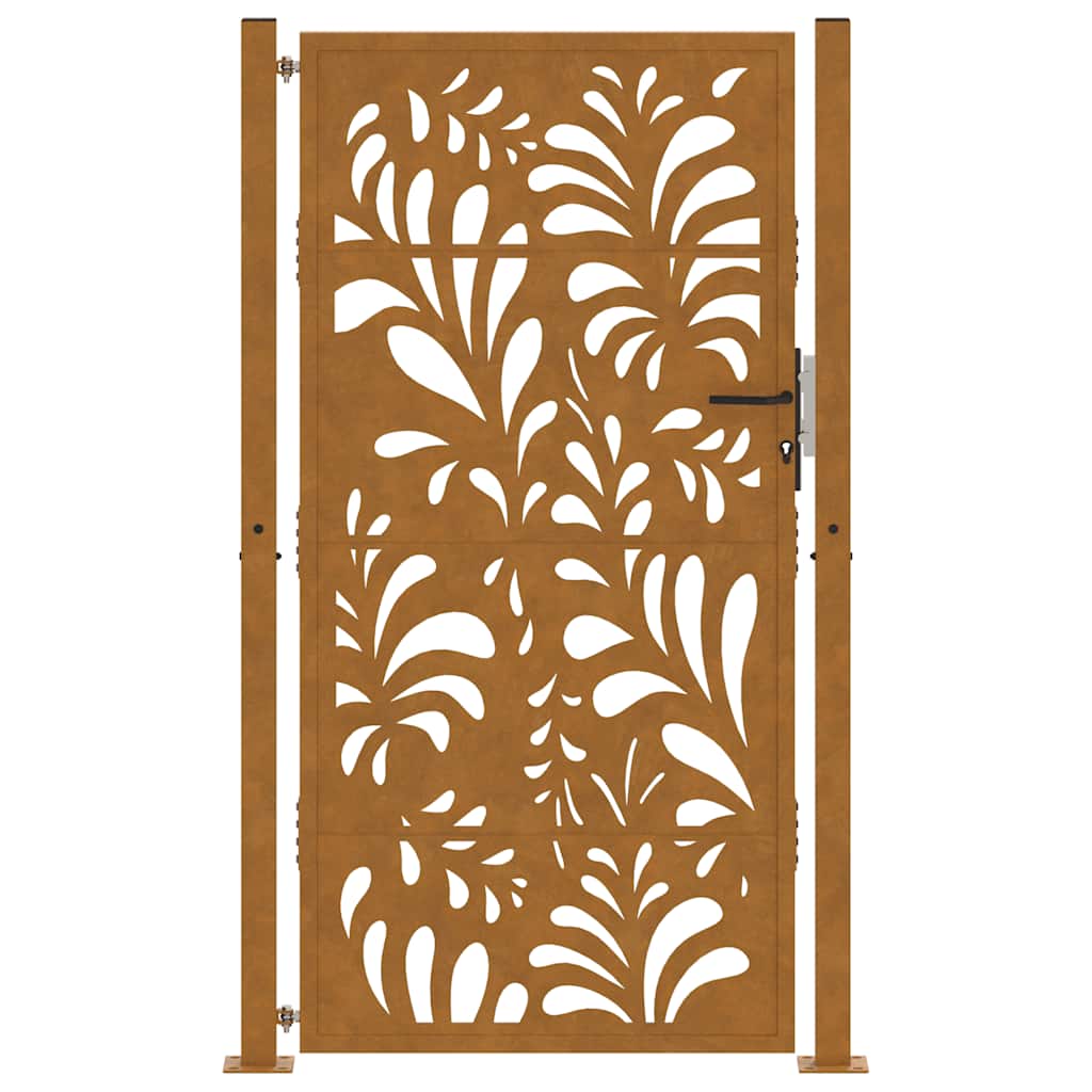 Zahradní branka 105x180 cm klimaticky odolný ocel design vlnek