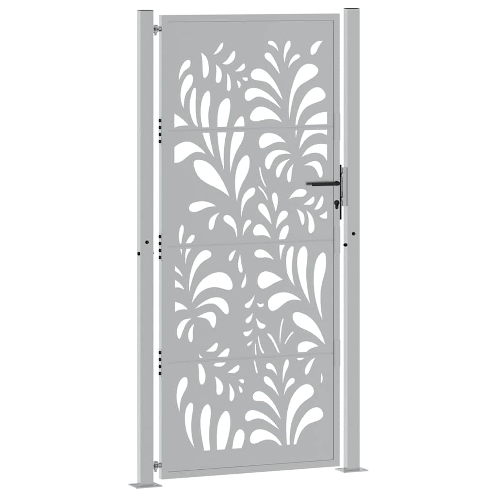 Zahradní branka 105x205 cm klimaticky odolný ocel design vlnek