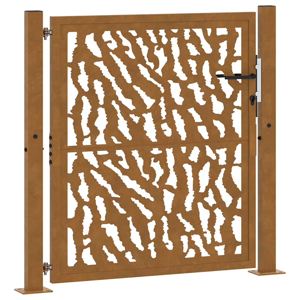 Zahradní branka 105x105cm klimaticky odolný ocel design stopový