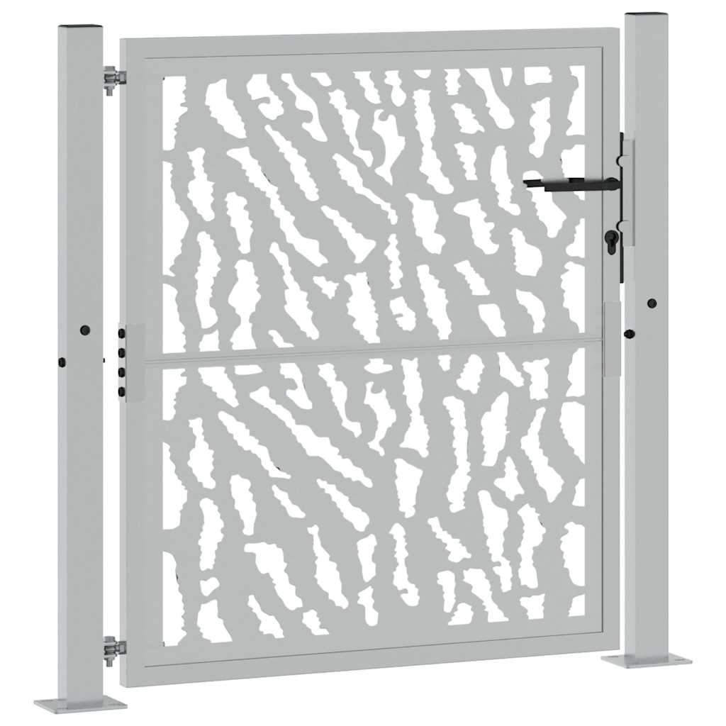 Zahradní branka 105x105cm klimaticky odolný ocel design stopový