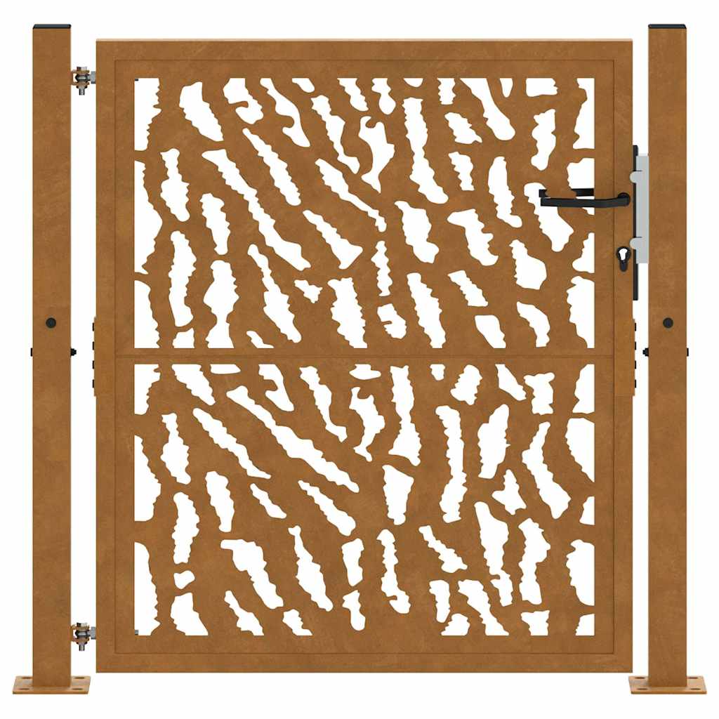 Zahradní branka 105x105cm klimaticky odolný ocel design stopový