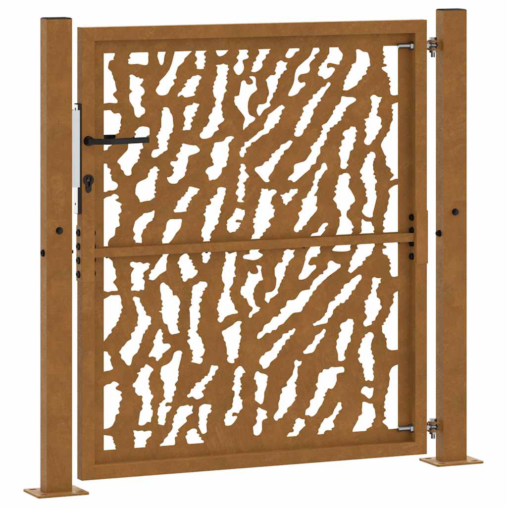Zahradní branka 105x105cm klimaticky odolný ocel design stopový