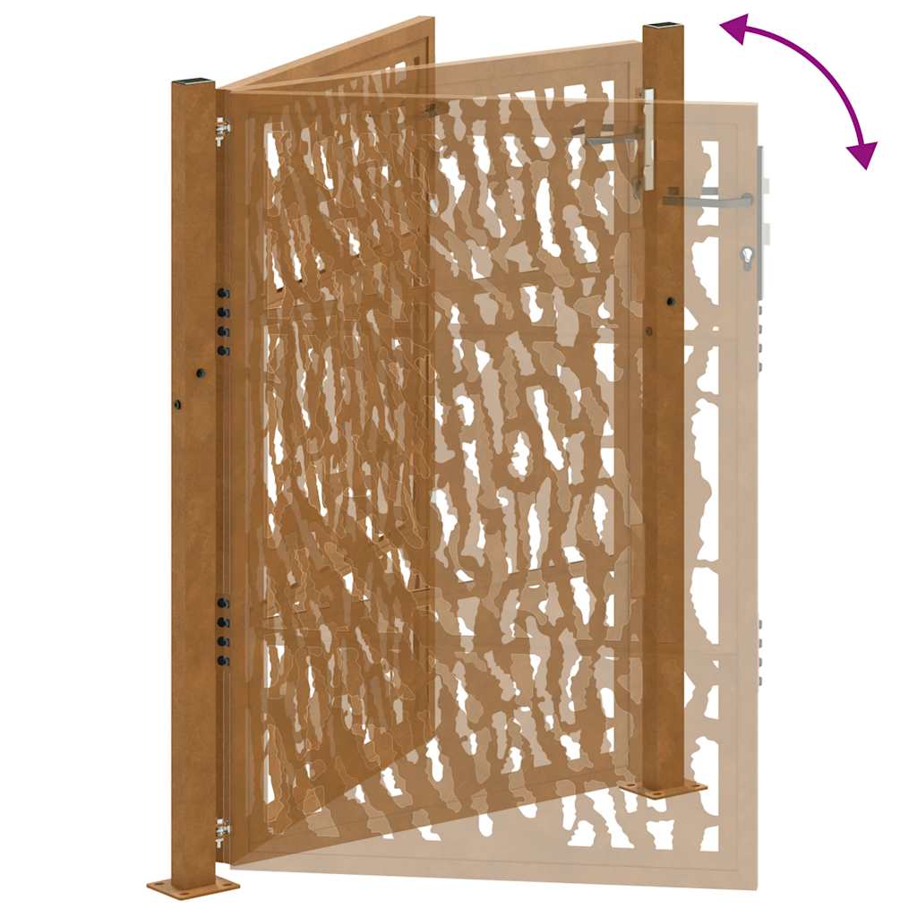Zahradní branka 105x130cm klimaticky odolný ocel design stopový