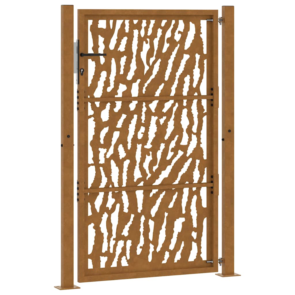 Zahradní branka 105x155cm klimaticky odolný ocel design stopový