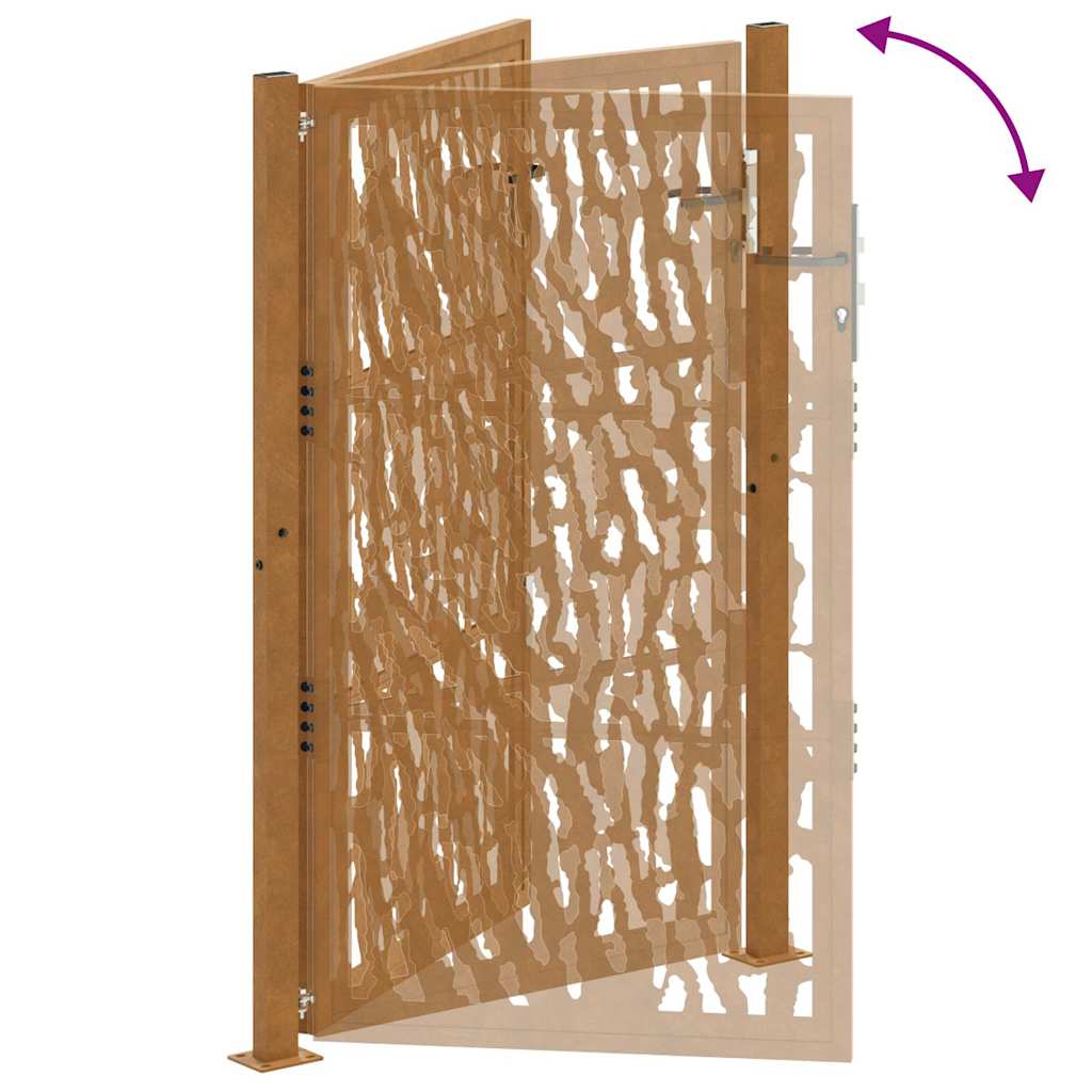 Zahradní branka 105x155cm klimaticky odolný ocel design stopový