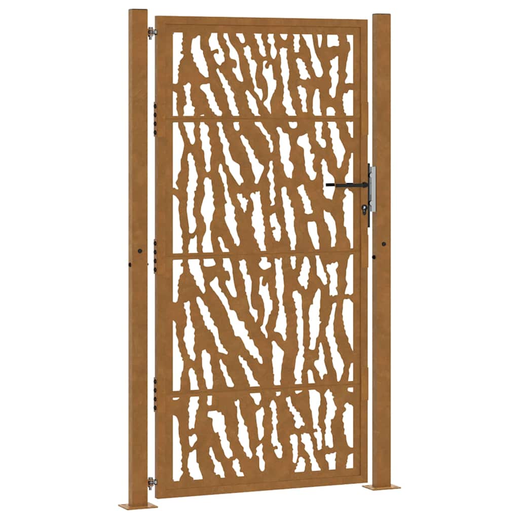 Zahradní branka 105x180cm klimaticky odolný ocel design stopový