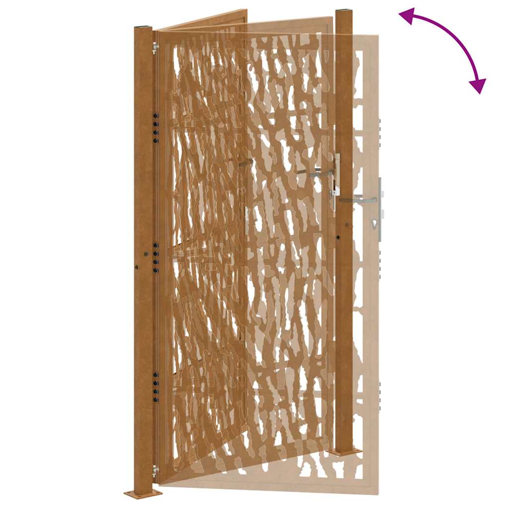 Zahradní branka 105x180cm klimaticky odolný ocel design stopový