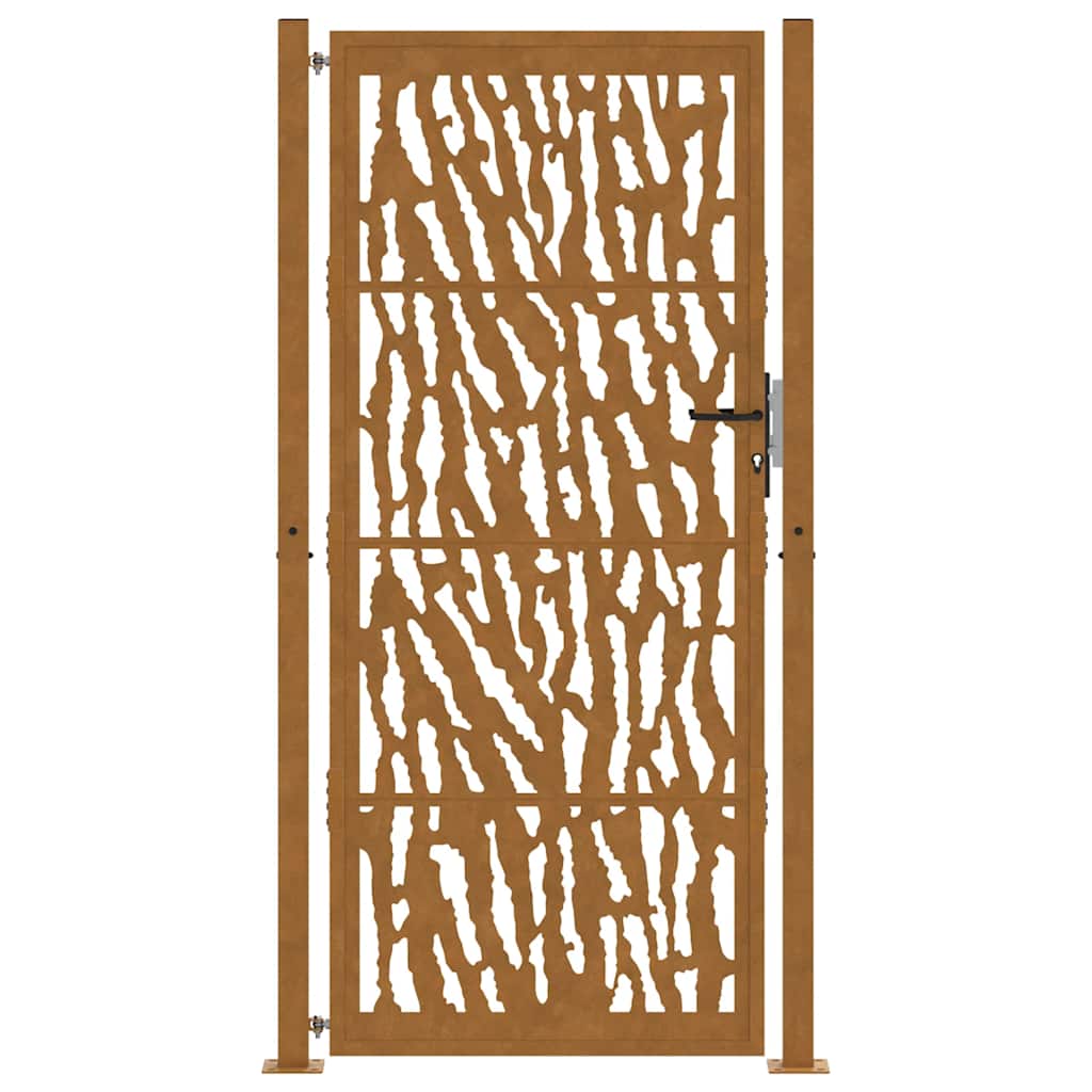 Zahradní branka 105x205cm klimaticky odolný ocel design stopový