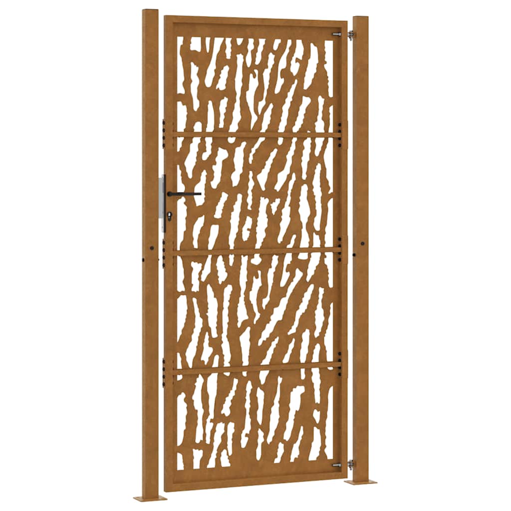Zahradní branka 105x205cm klimaticky odolný ocel design stopový
