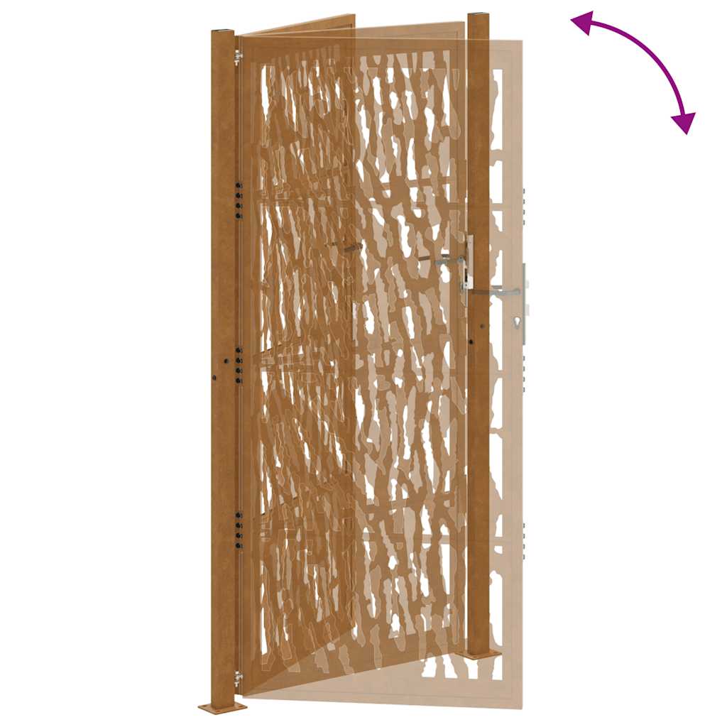 Zahradní branka 105x205cm klimaticky odolný ocel design stopový