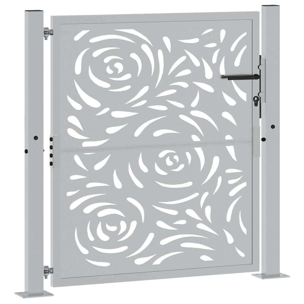 Zahradní branka 105x105cm klimaticky odolný ocel design plamene
