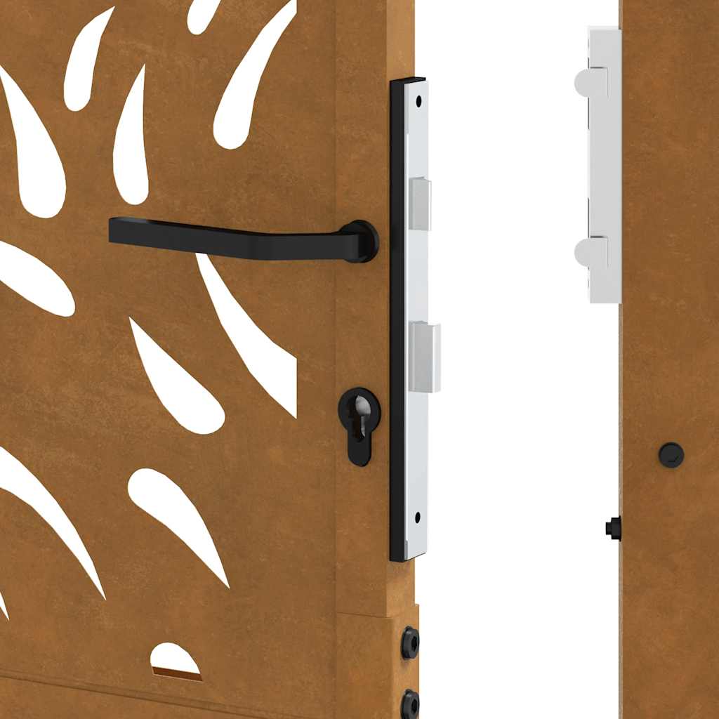 Zahradní branka 105x105cm klimaticky odolný ocel design plamene