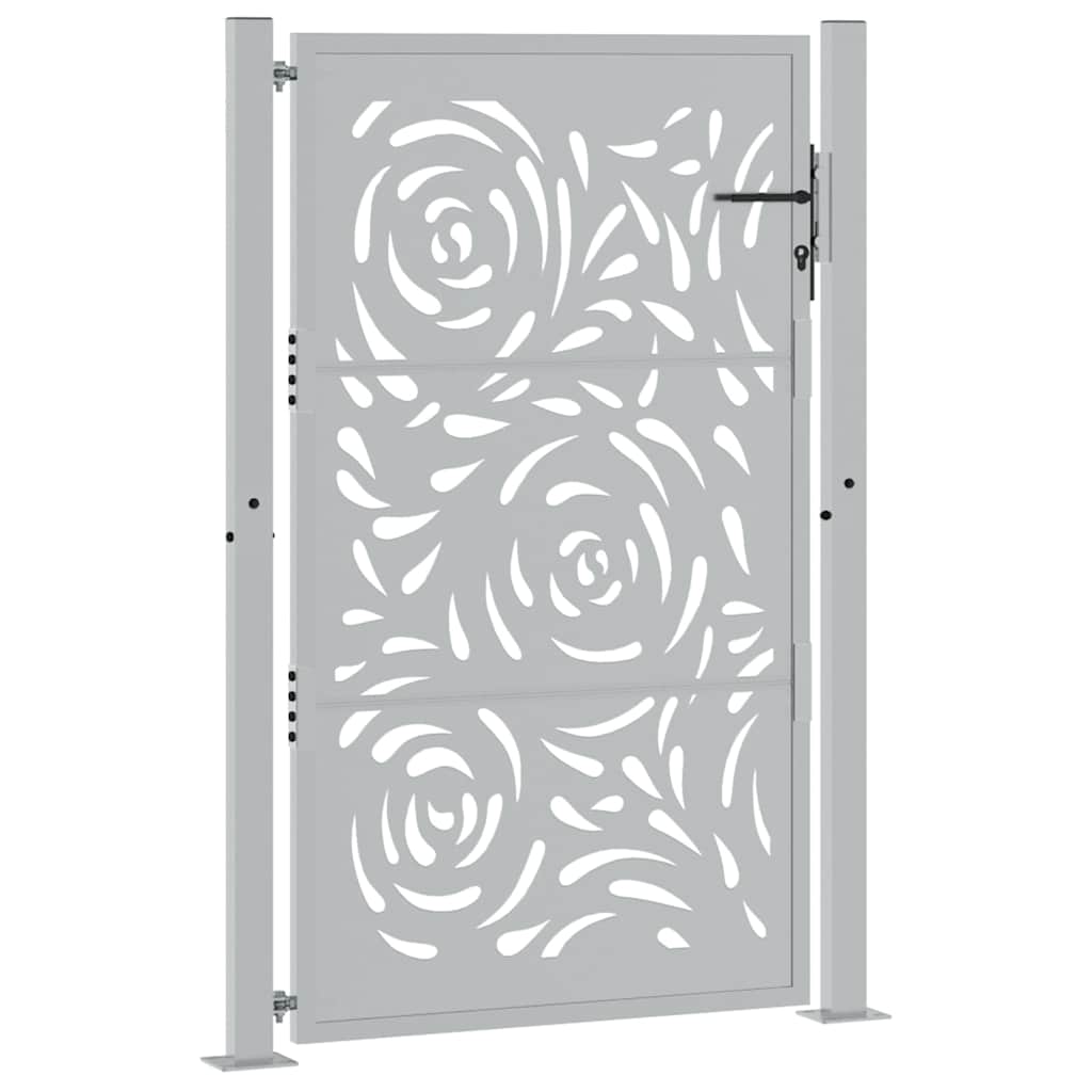 Zahradní branka 105x155 cm klimaticky odolný ocel design vlnek