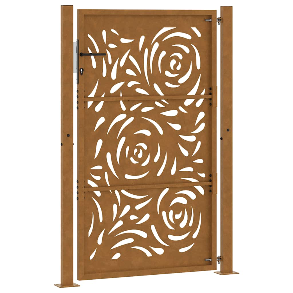 Zahradní branka 105x155 cm klimaticky odolný ocel design vlnek