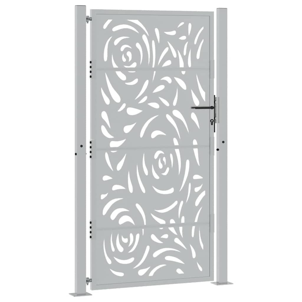 Zahradní branka 105x180 cm klimaticky odolný ocel design vlnek