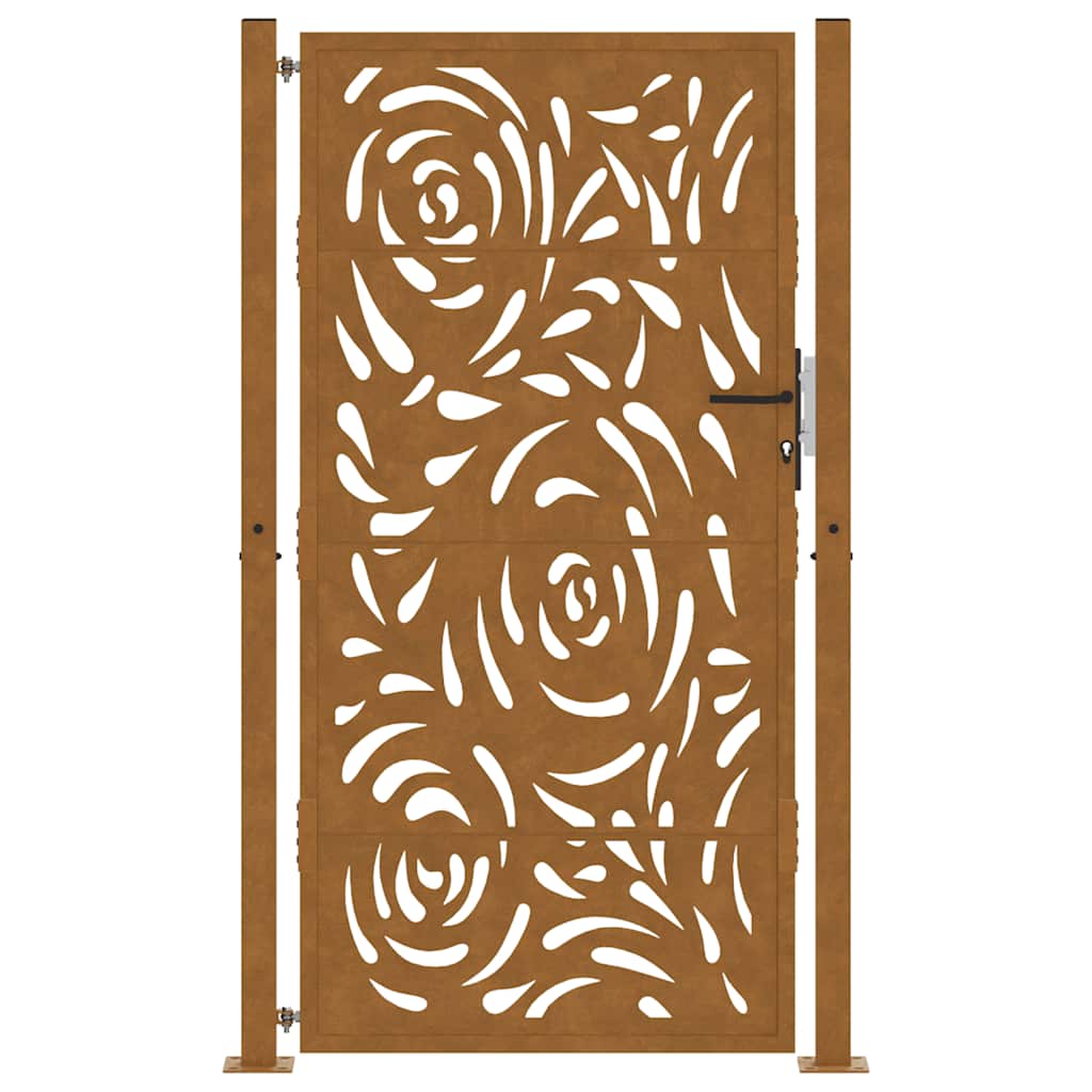 Zahradní branka 105x180 cm klimaticky odolný ocel design vlnek