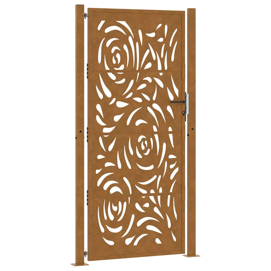 Zahradní branka 105x205 cm klimaticky odolný ocel design vlnek