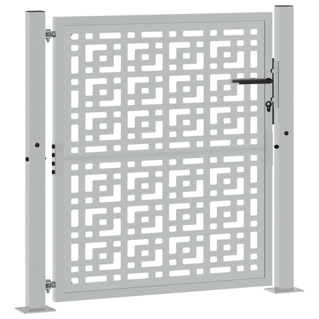 Zahradní branka 105x105cm klimaticky odolný ocel design křížový