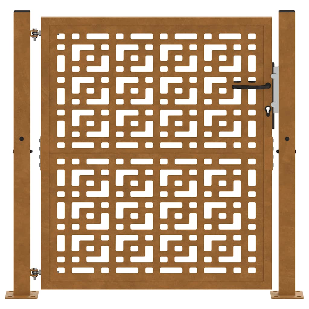 Zahradní branka 105x105cm klimaticky odolný ocel design křížový