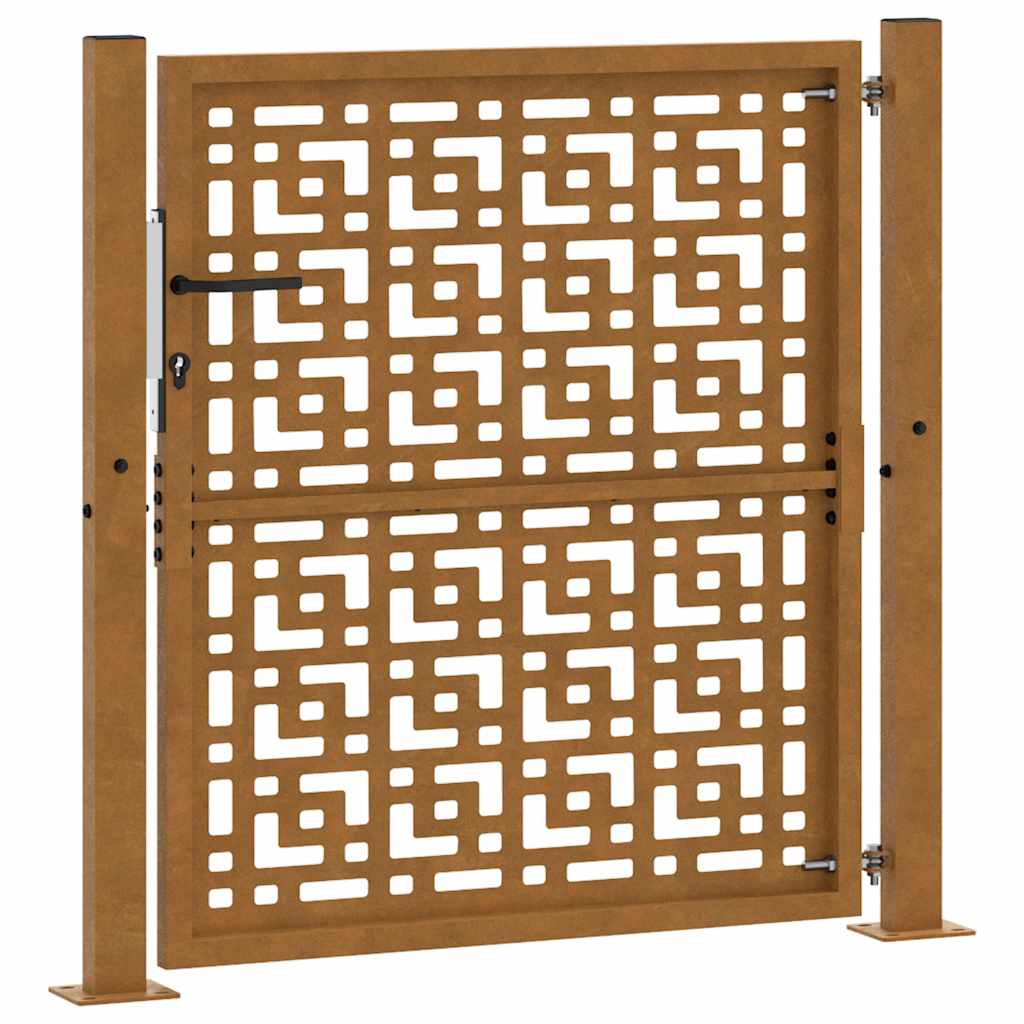 Zahradní branka 105x105cm klimaticky odolný ocel design křížový