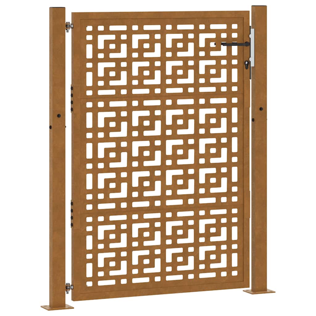 Zahradní branka 105x130cm klimaticky odolný ocel design stopový