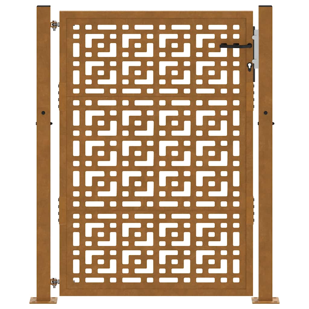 Zahradní branka 105x130cm klimaticky odolný ocel design stopový