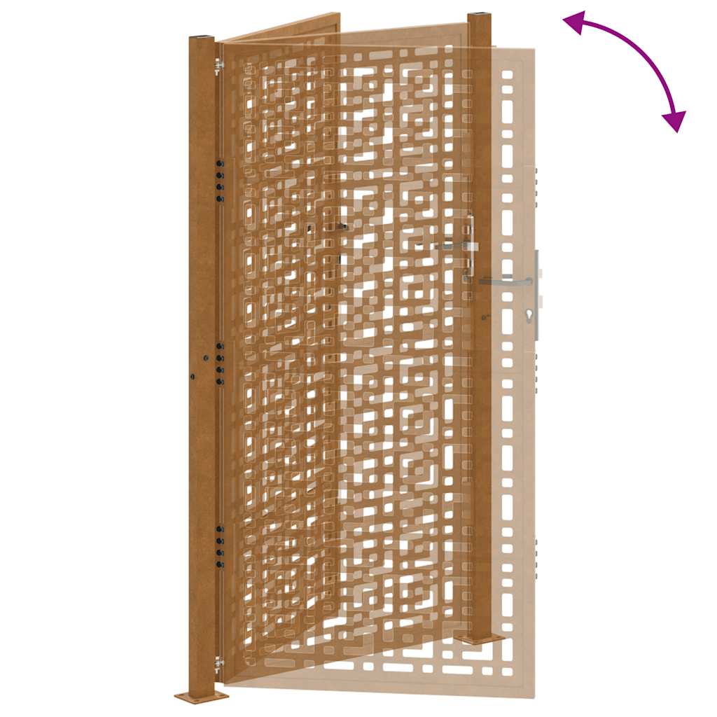 Zahradní branka 105x180cm klimaticky odolný ocel design stopový