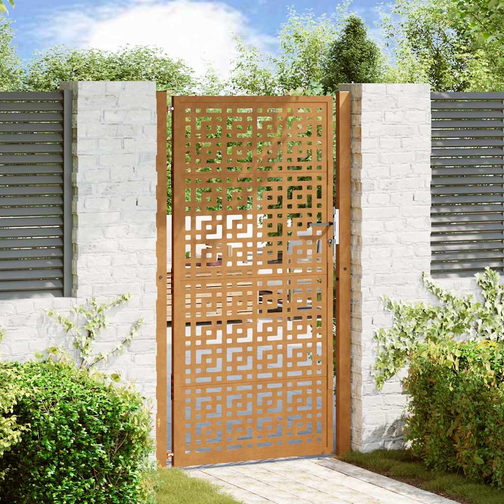 Zahradní branka 105x180cm klimaticky odolný ocel design stopový