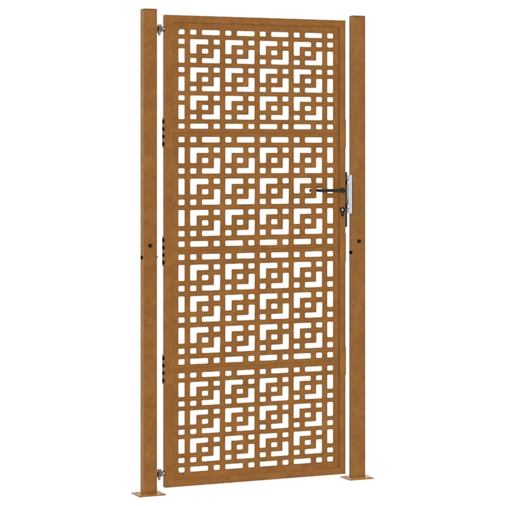 Zahradní branka 105x205cm klimaticky odolný ocel design stopový