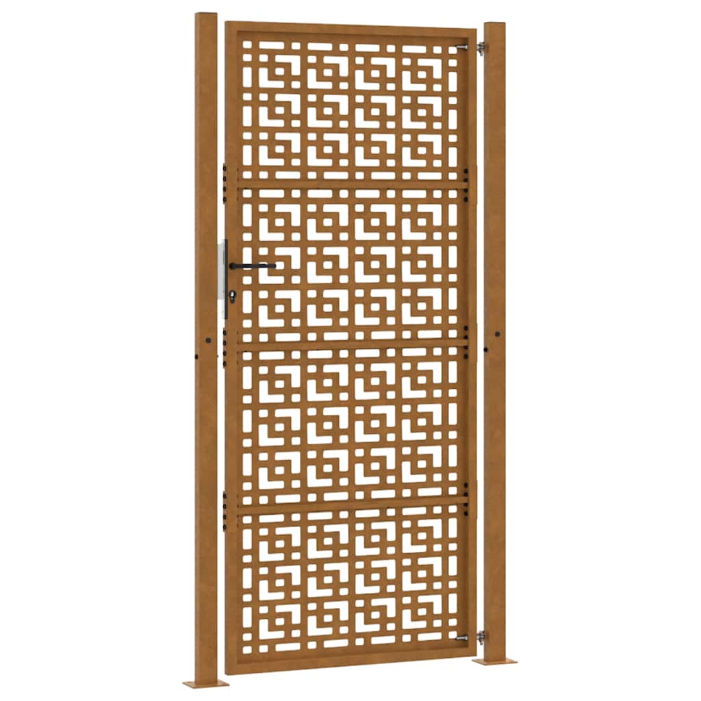 Zahradní branka 105x205cm klimaticky odolný ocel design stopový