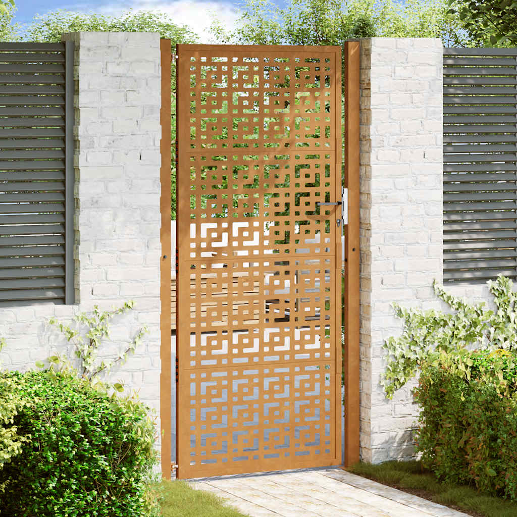 Zahradní branka 105x205cm klimaticky odolný ocel design stopový