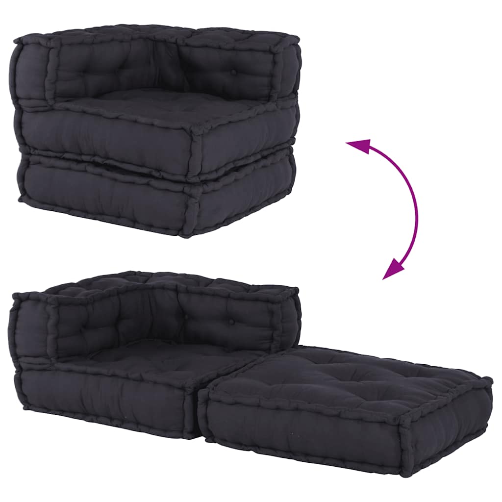 Modulární puf antracit 70x70x54 Látka