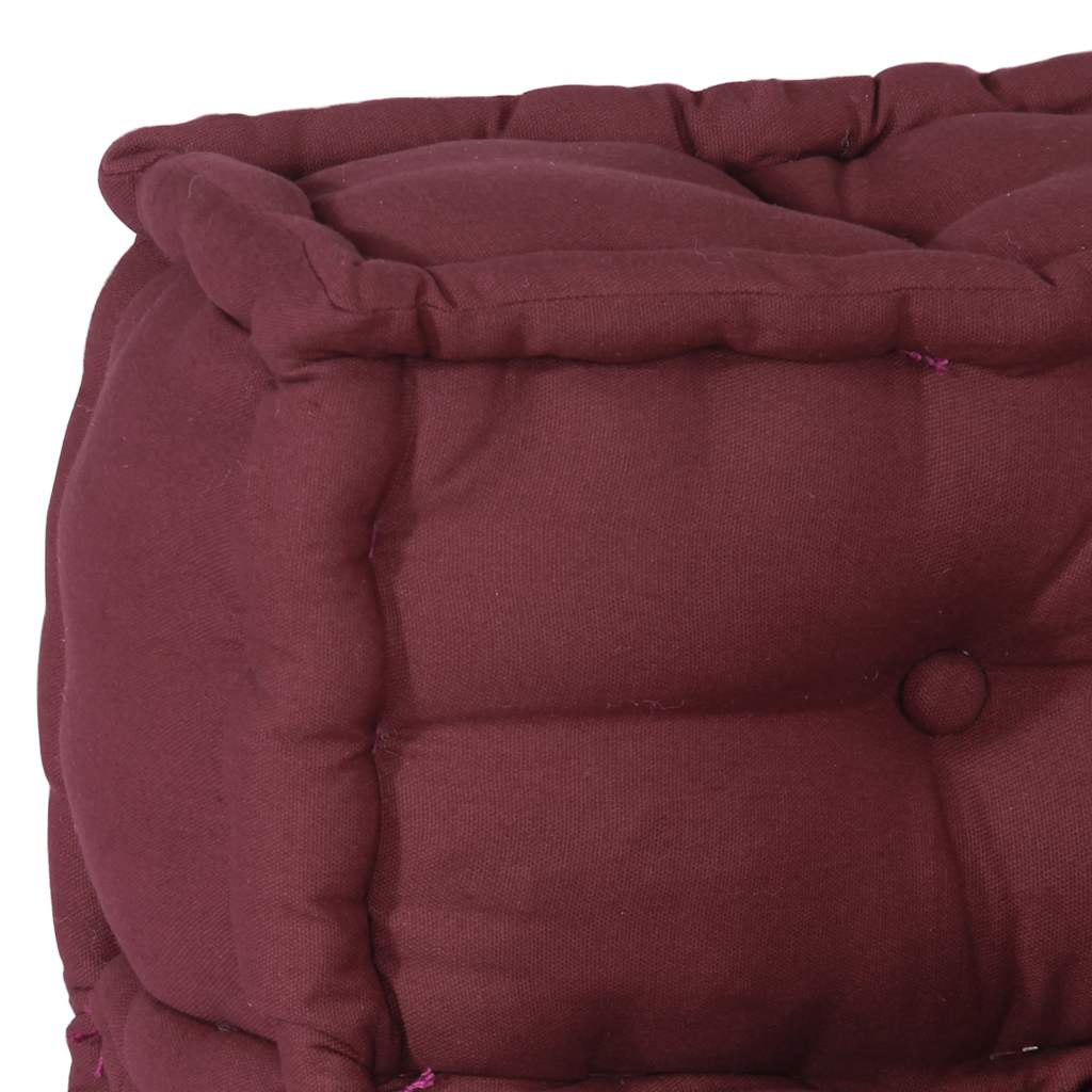 Modular Pouffe Maroon 70x70x54 Fabric