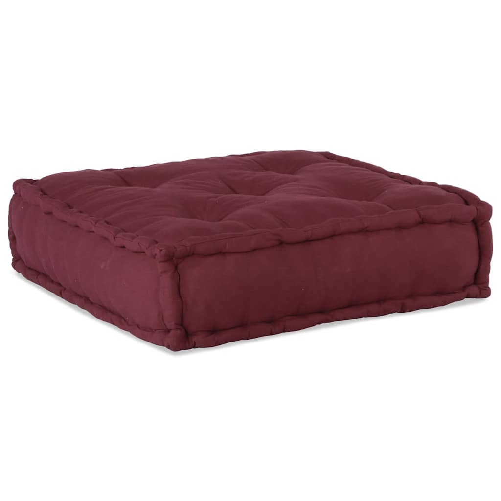 Modular Pouffe Maroon 70x70x54 Fabric