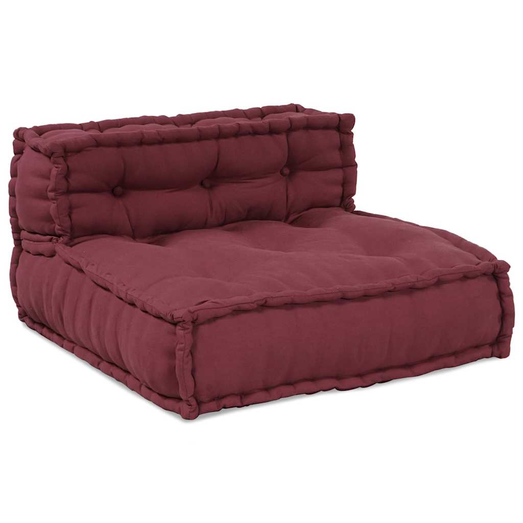 Modular Pouffe Maroon 70x70x54 Fabric