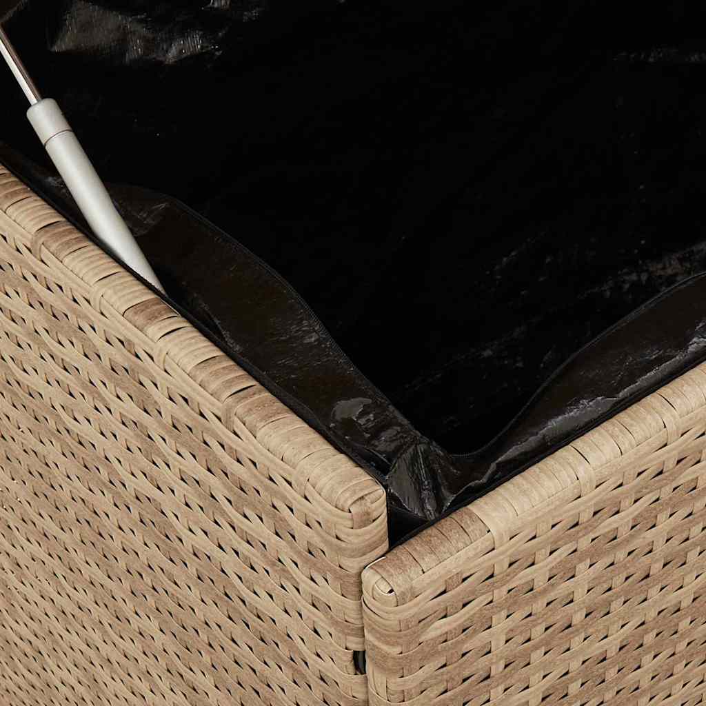 Zahradní úložný box s kolečky smíšený béžový 110x55x73 cm