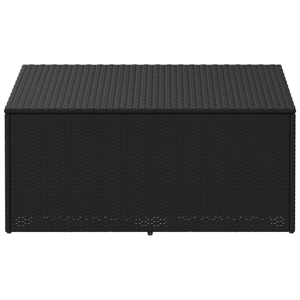 Zahradní úložný box černý 110 x 50 x 58 cm polyratan