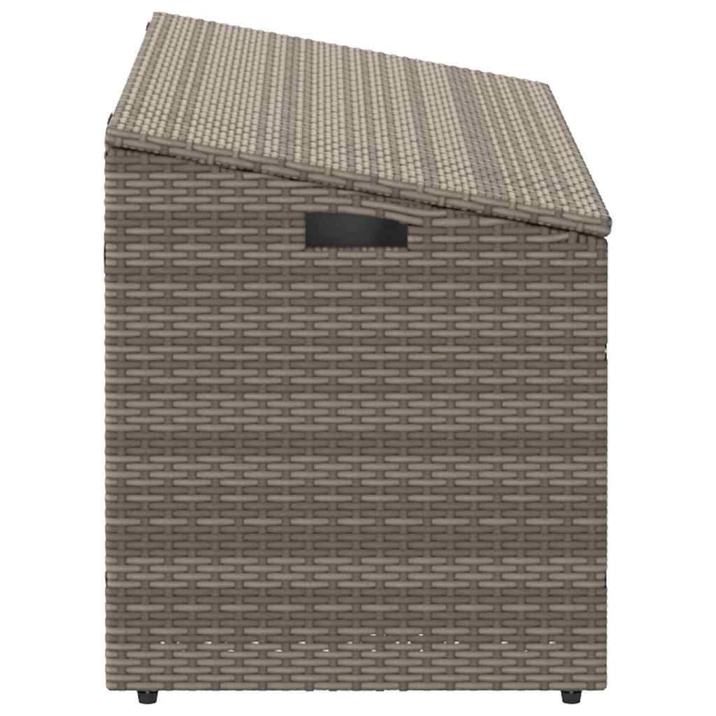 Zahradní úložný box šedý 110 x 50 x 58 cm polyratan